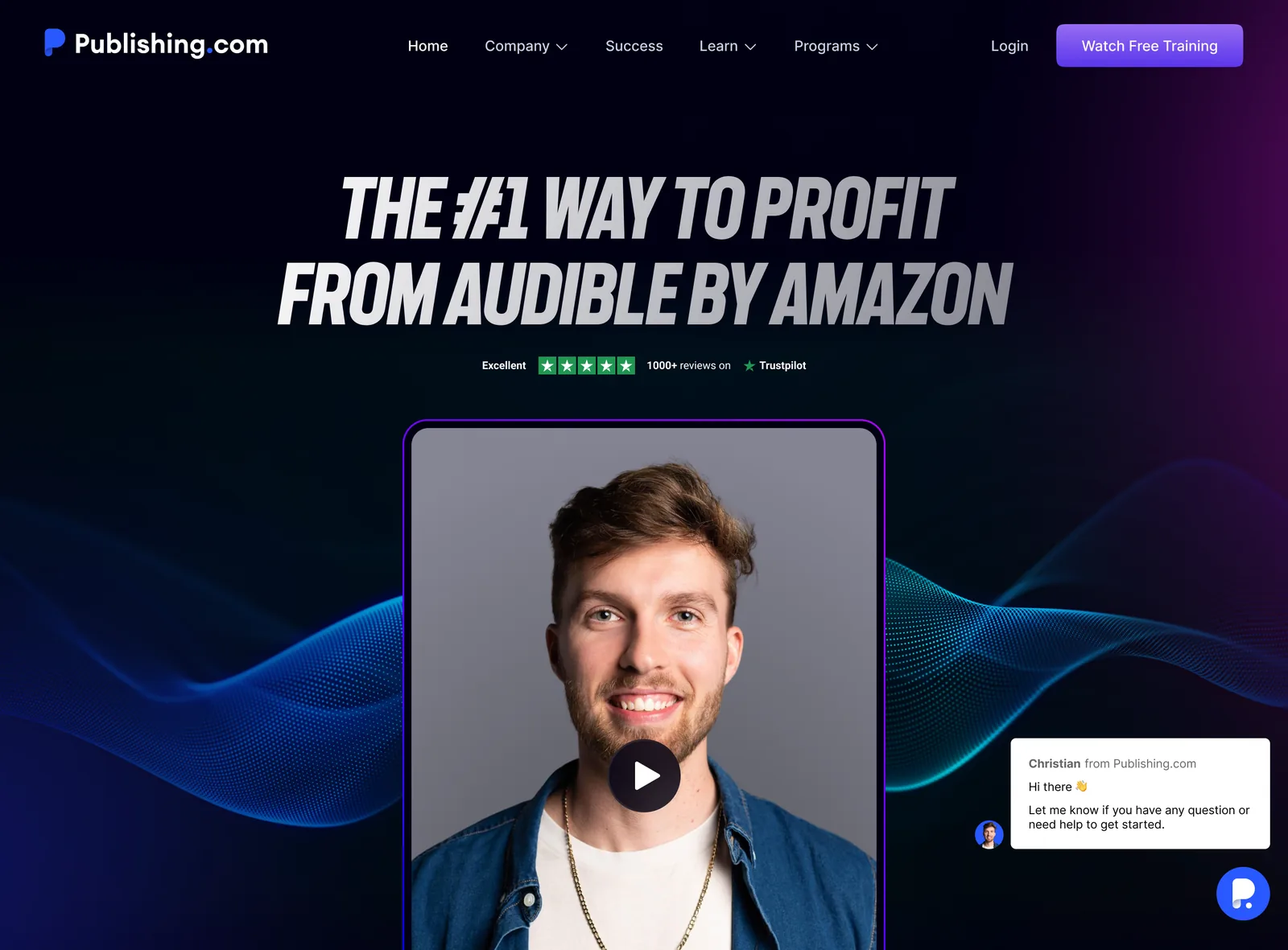 Publishing.com webinar and sales funnel